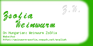 zsofia weinwurm business card