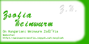 zsofia weinwurm business card